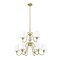 Z-Lite Gianna Chandelier, 9-Light, 32 In.W x 27.5 In.H, Modern Gold/White 7509-9-32MGLD - alternate 6